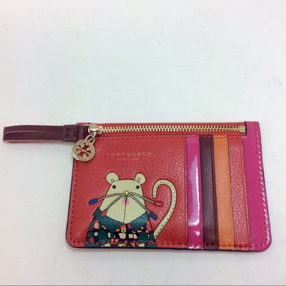 Tory Burch Rita The Rat Top-zip Card Case Wallet